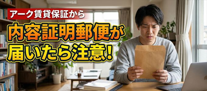 アーク賃貸保証から内容証明郵便が届いたら注意!